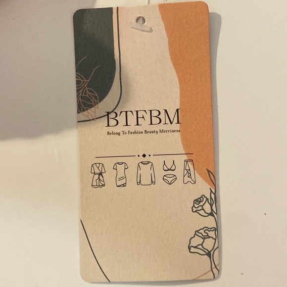 BTFBM Women's Small White W/Orange Floral Pattern Maxi Dress - Picture 14 of 14